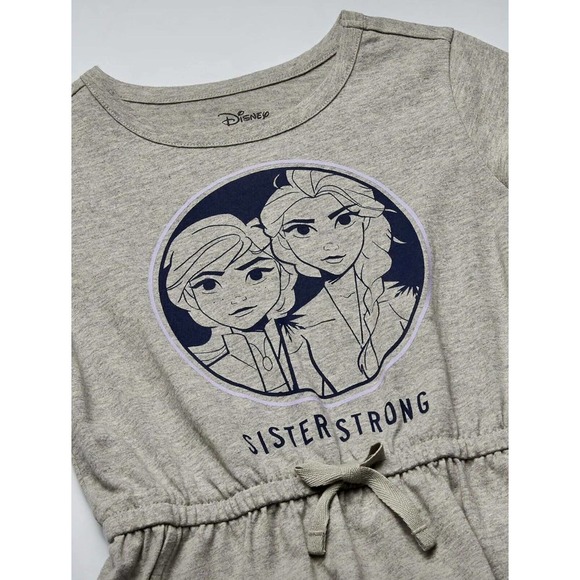 Spotted Zebra Disney Frozen Girls Short Sleeve Cinch-Waist Dress Sz: Small - Picture 3 of 3